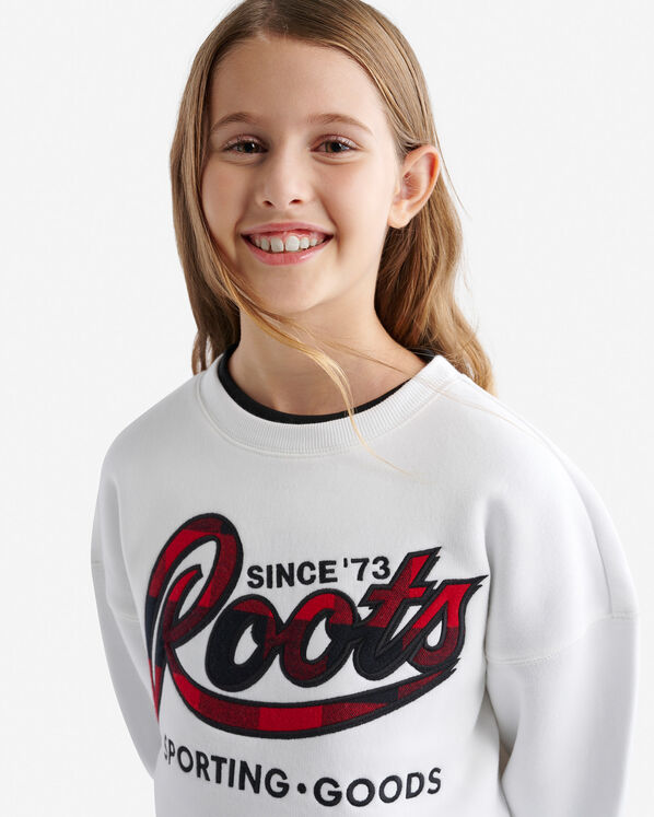 Kids Plaid Applique Crew Sweatshirt