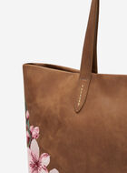Fourre-tout floral en cuir en cuir Tribe