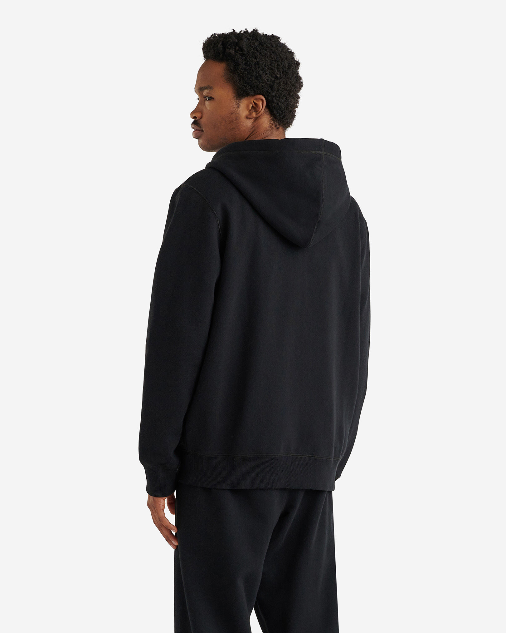 Roots Organic Original Full Zip Hoodie in Black