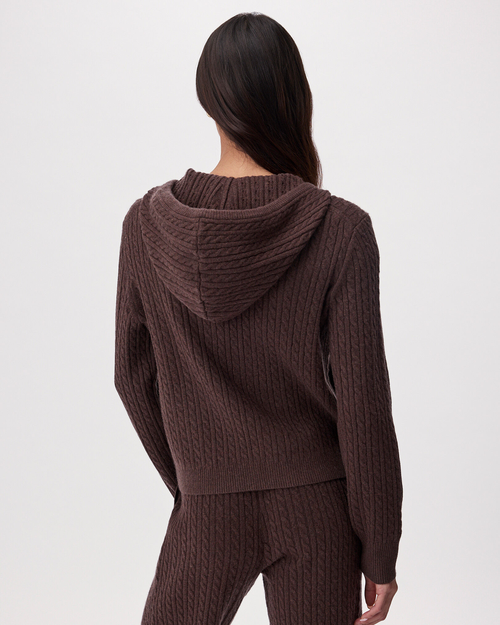 Bowen Cable Knit Full Zip Hoodie