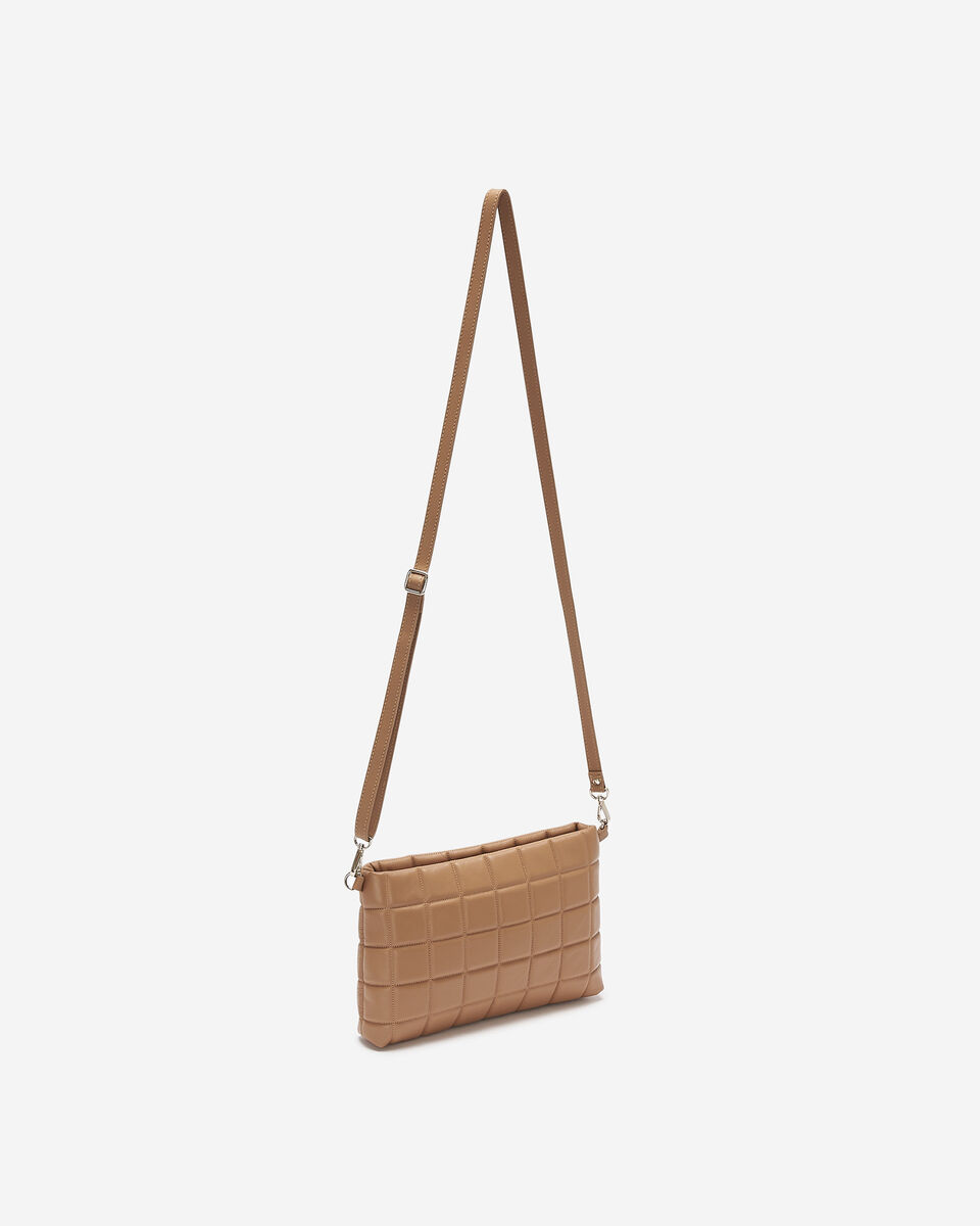 Pochette bouffante carrée à bandoulière