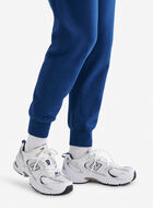 Pantalon original ajusté à cheville côtelée en molleton de coton bio
