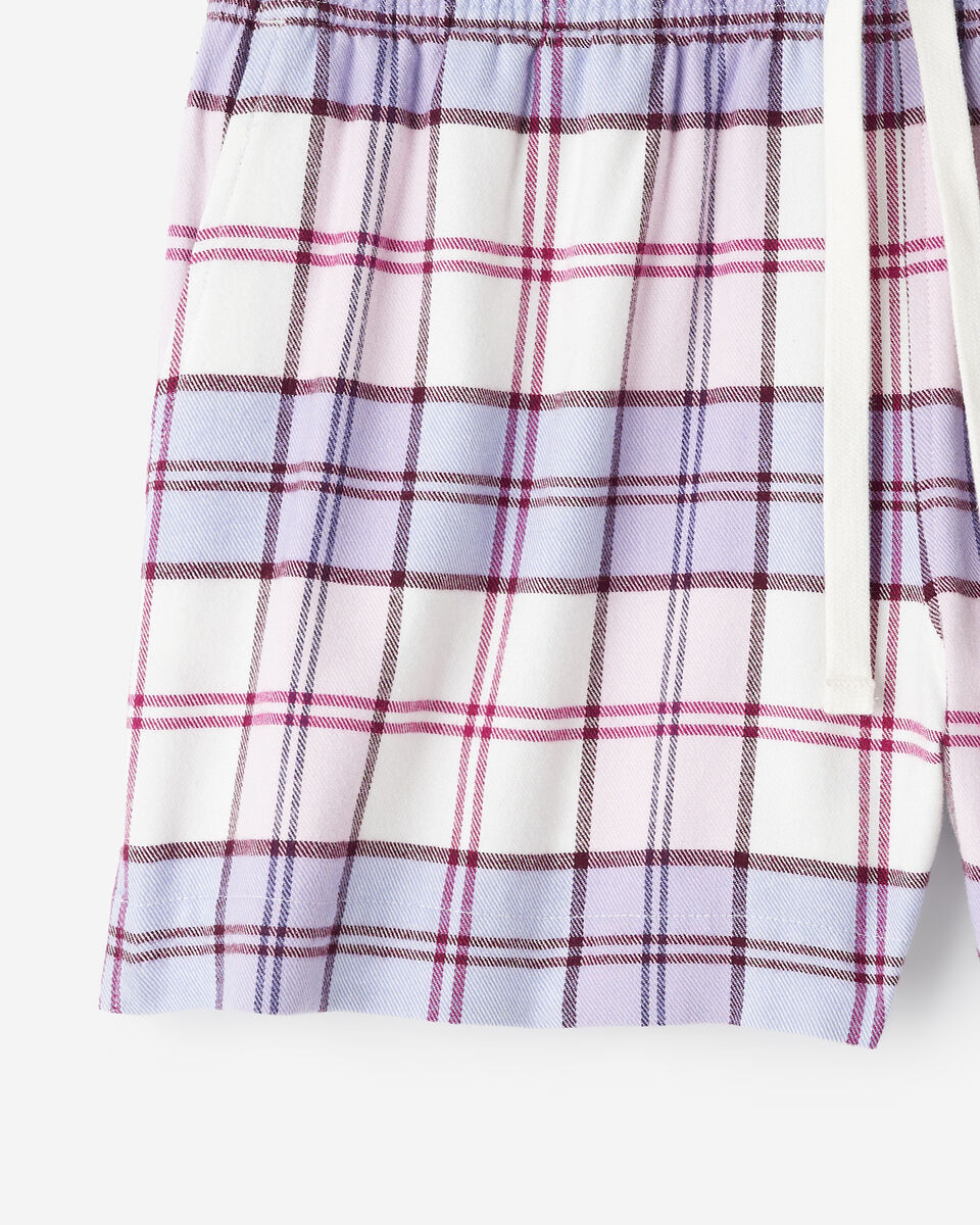 Short de pyjama &agrave; carreaux pour femme