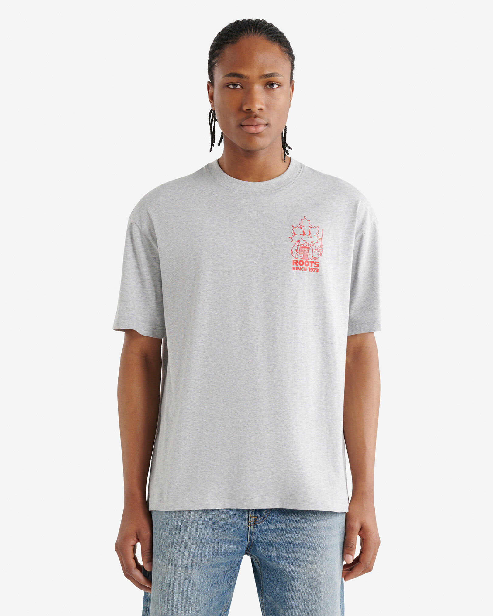 Men's Grey T-Shirts & Graphic Tees - Roots