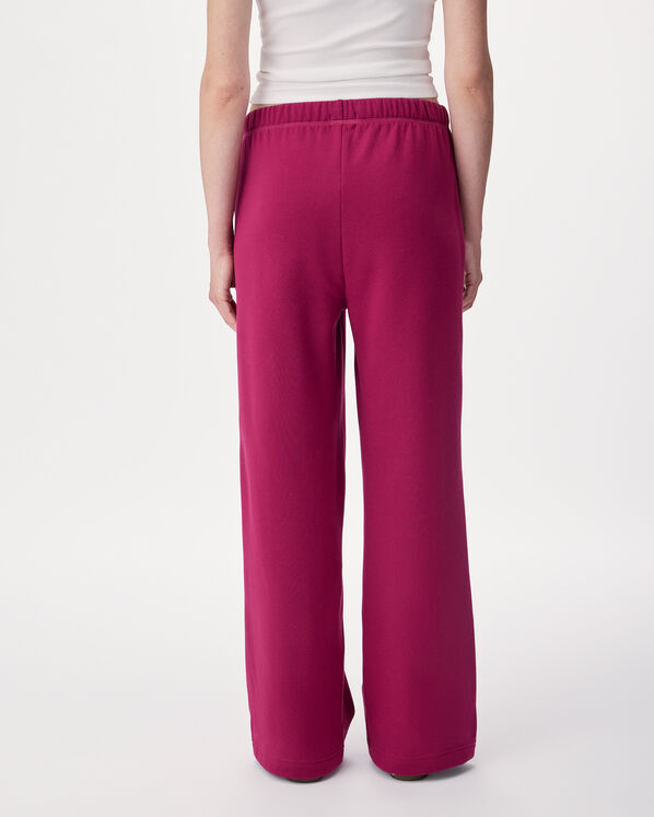 Pantalon molletonn&eacute; en coton biologique &agrave; jambe large Cooper 