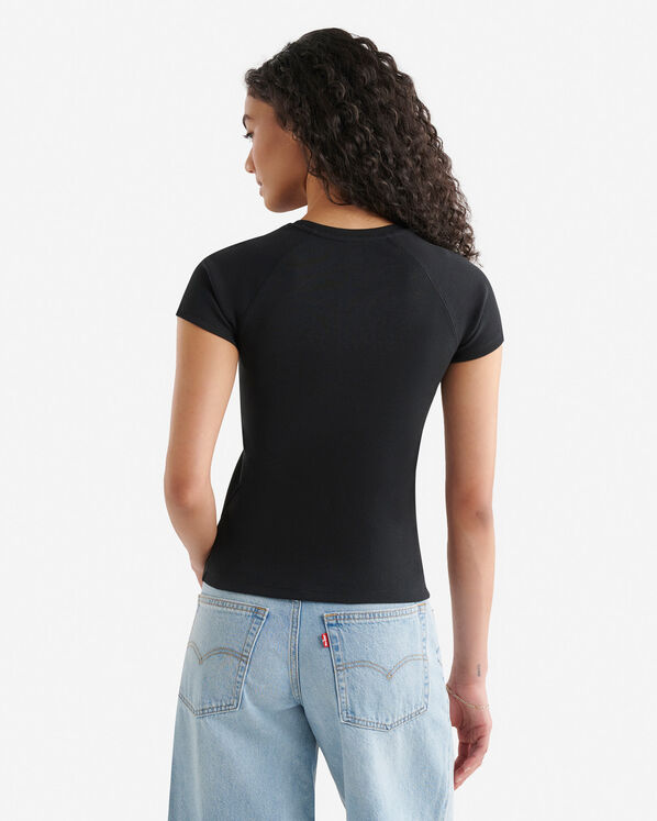 T-shirt c&ocirc;tel&eacute; &agrave; manches courtes Roots