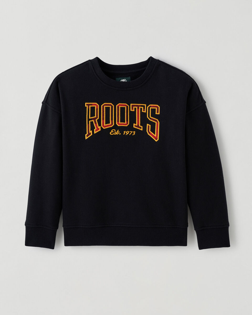 Kids Relaxed Park Plaid Crew Sweatshirt