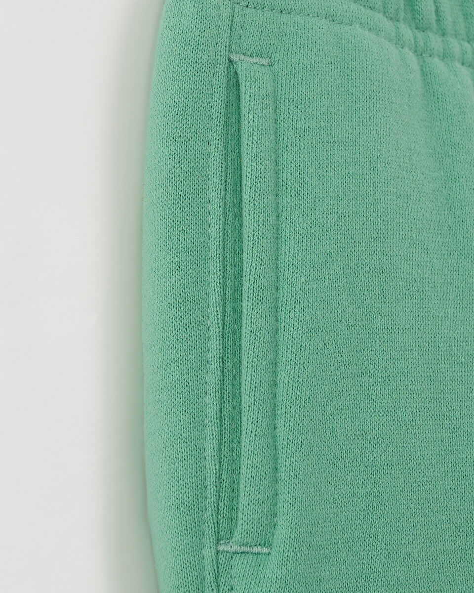 Pantalon ajusté à cheville côtelée en molleton de coton bio pour tout-petits