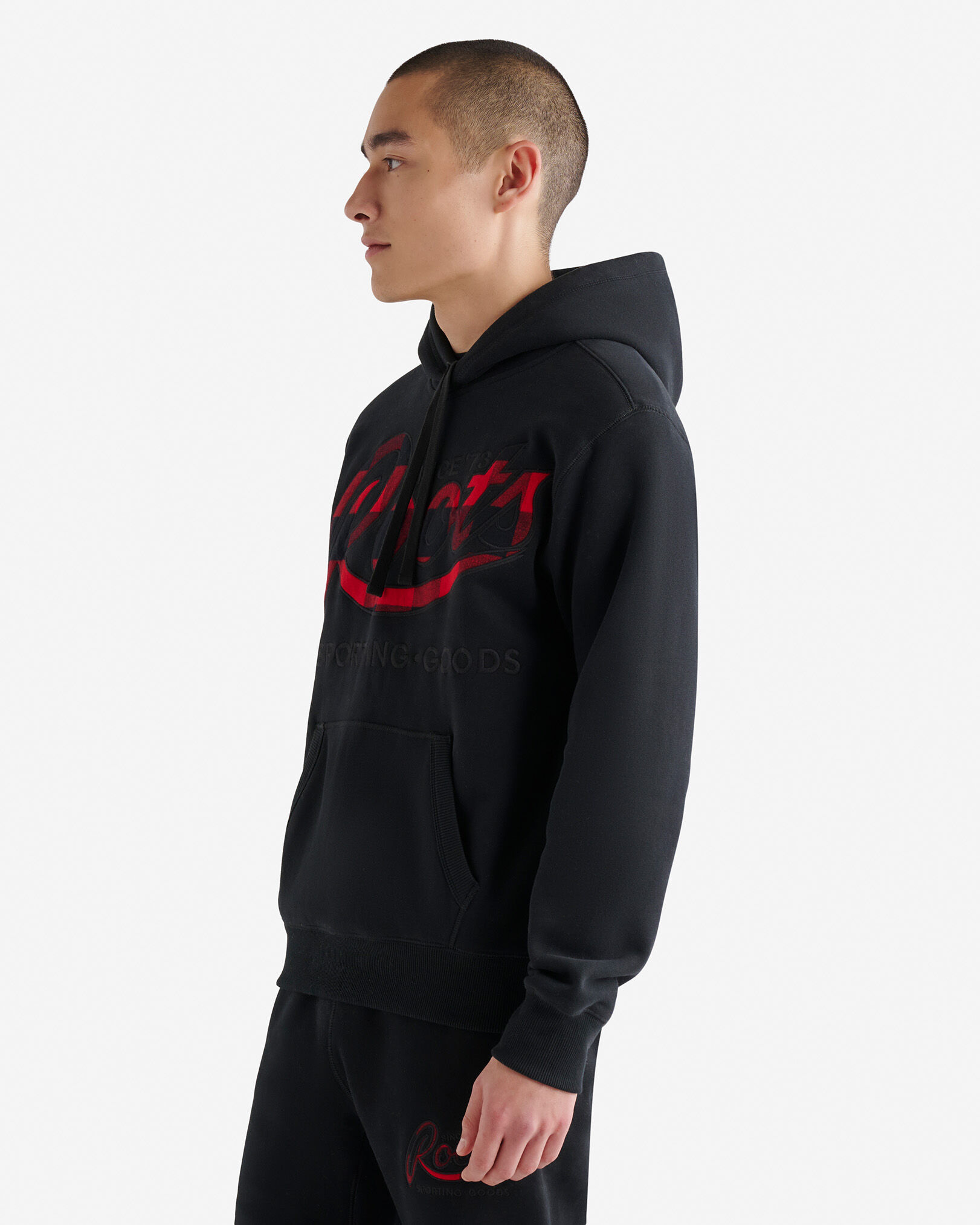 Plaid Applique Kanga Hoodie