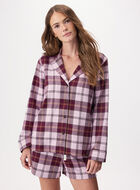 Chemise de pyjama &agrave; carreaux pour femme