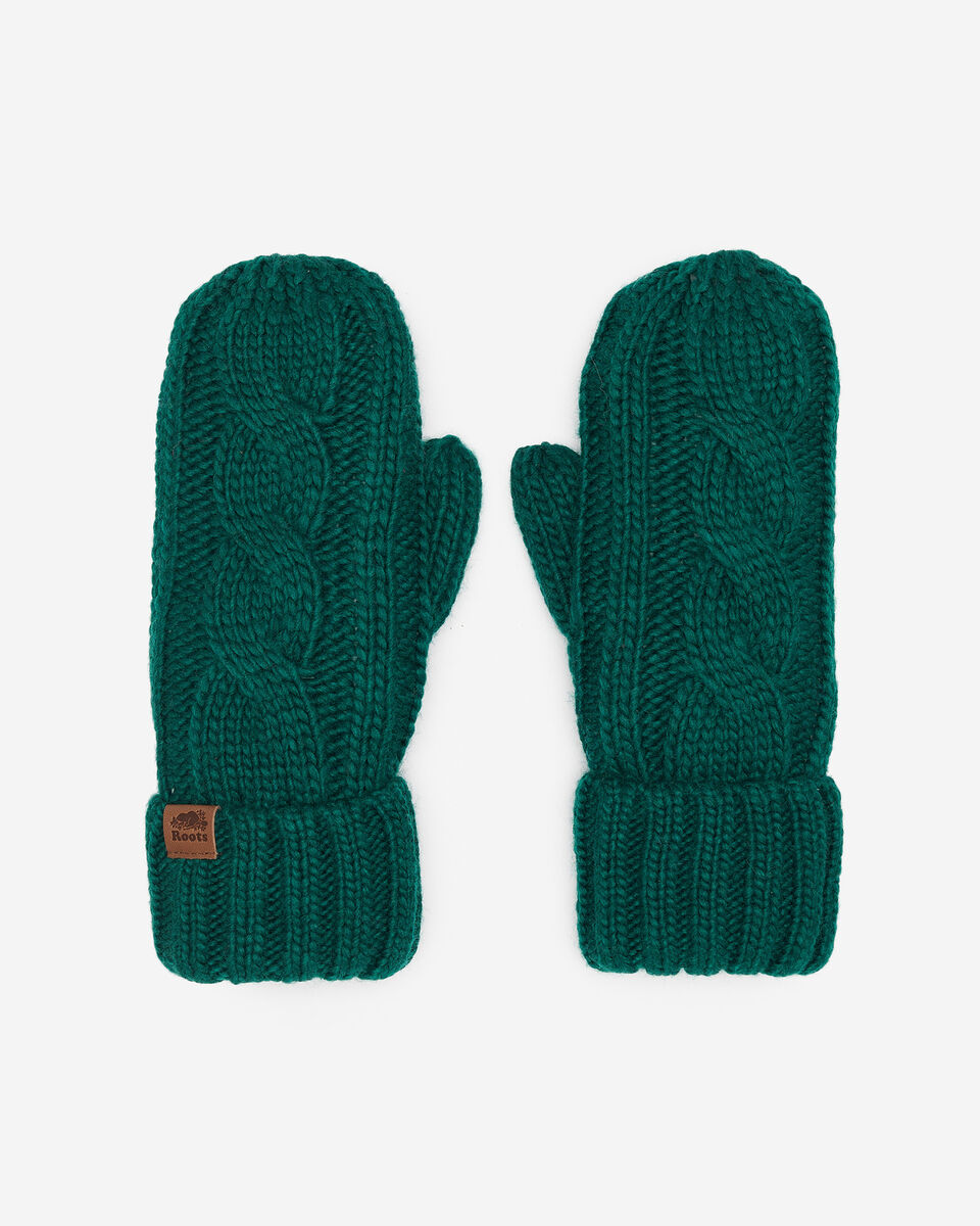 Mitaines en tricot torsad&eacute; Olivia pour adulte