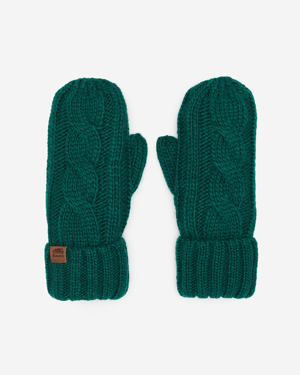 Mitaines en tricot torsad&eacute; Olivia pour adulte