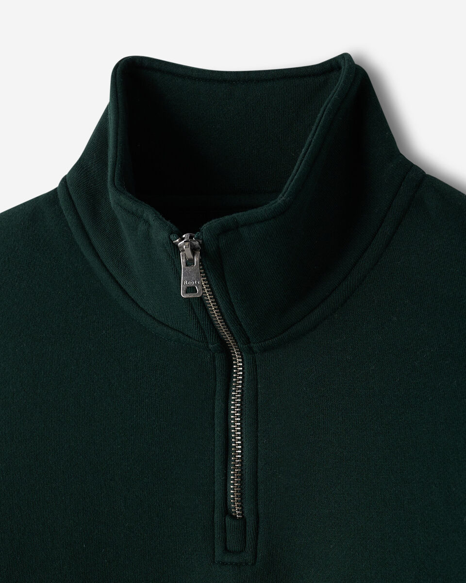 Roots Applique Half Zip Stein