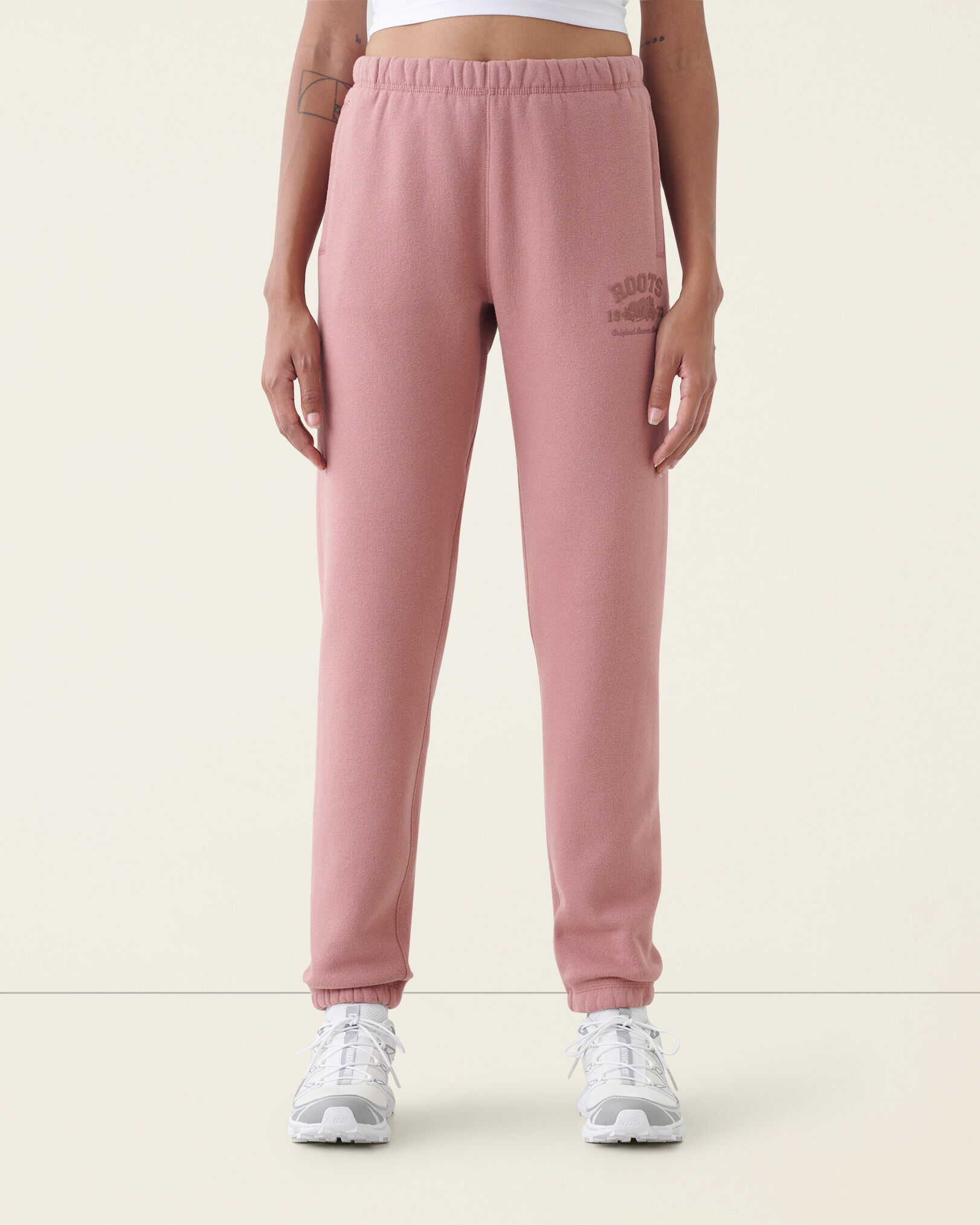 Pink roots pants sale
