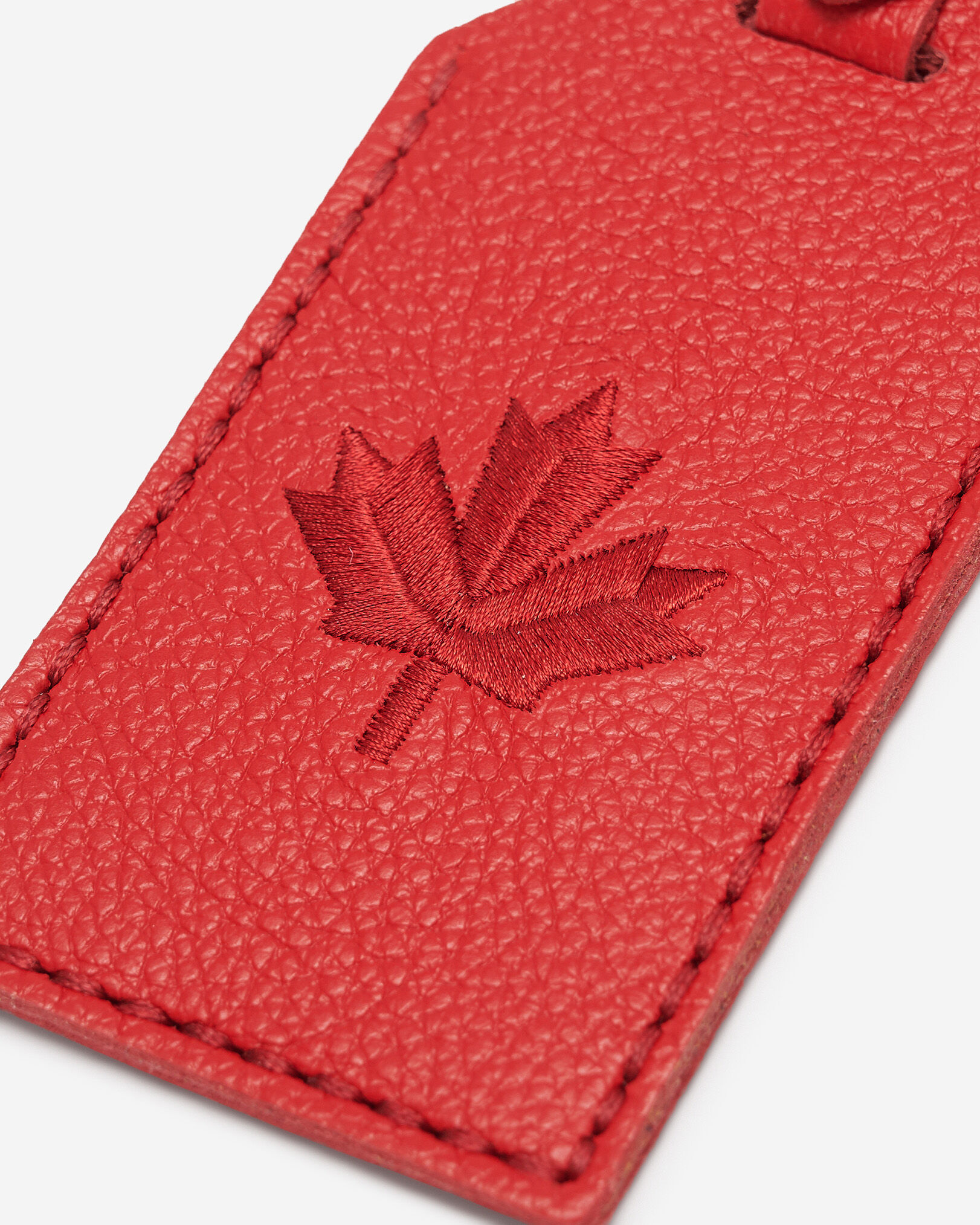Étiquette de bagage Feuille d’érable en cuir Cervino