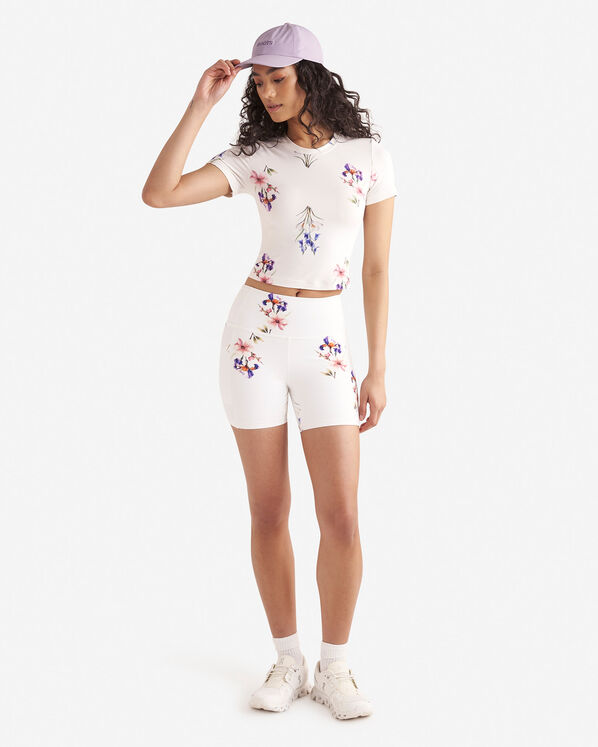 Renew Knit Floral Crop T-Shirt