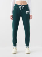 Pantalon original ajusté long à cheville côtelée en molleton de coton bio (entrejambe : 32,5 po)