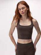 Camisole sport courte en tricot