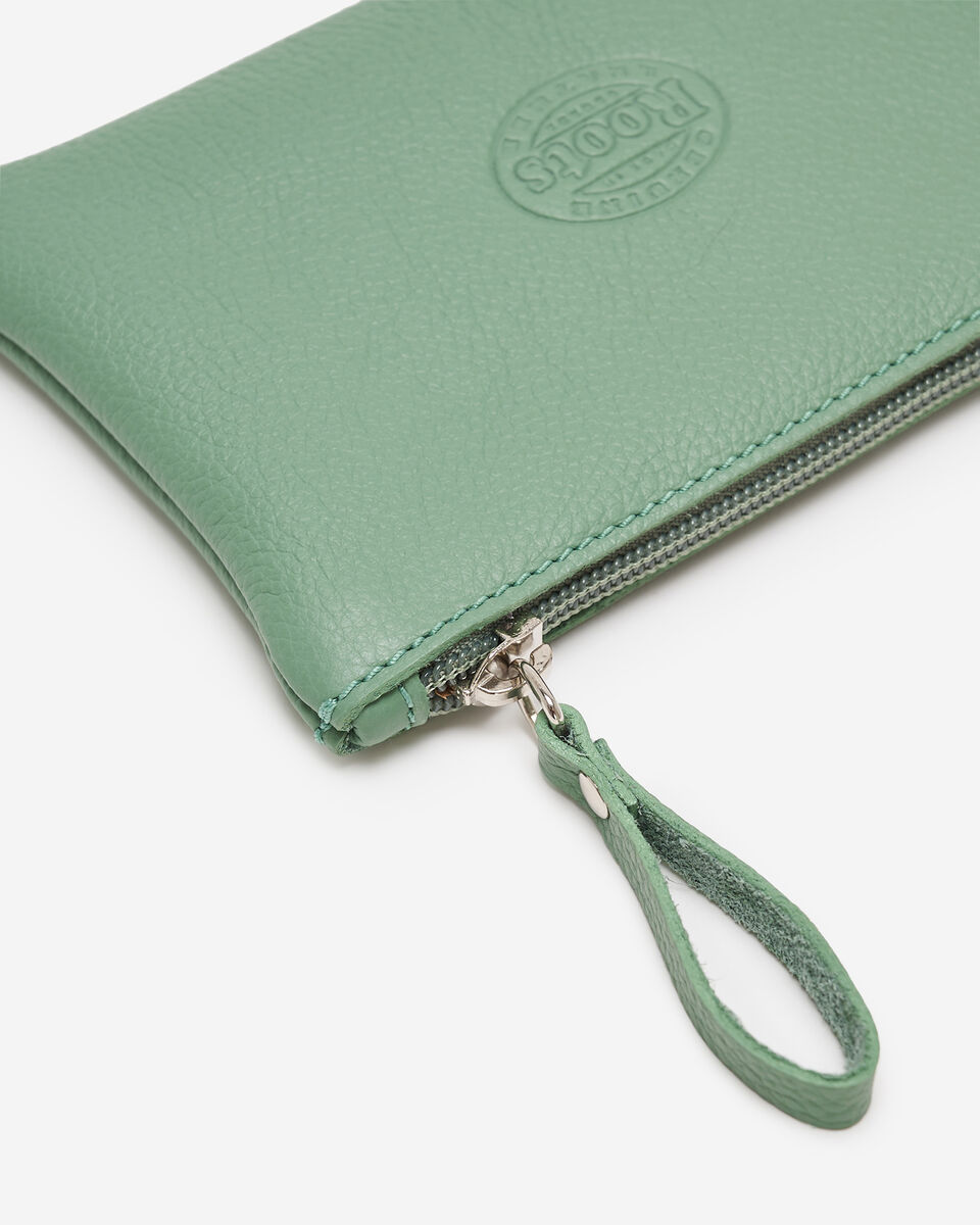 Pochette moyenne à glissière en cuir Cervino