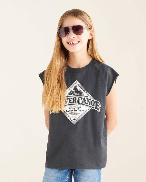 Kids Beaver Canoe Raglan Tank