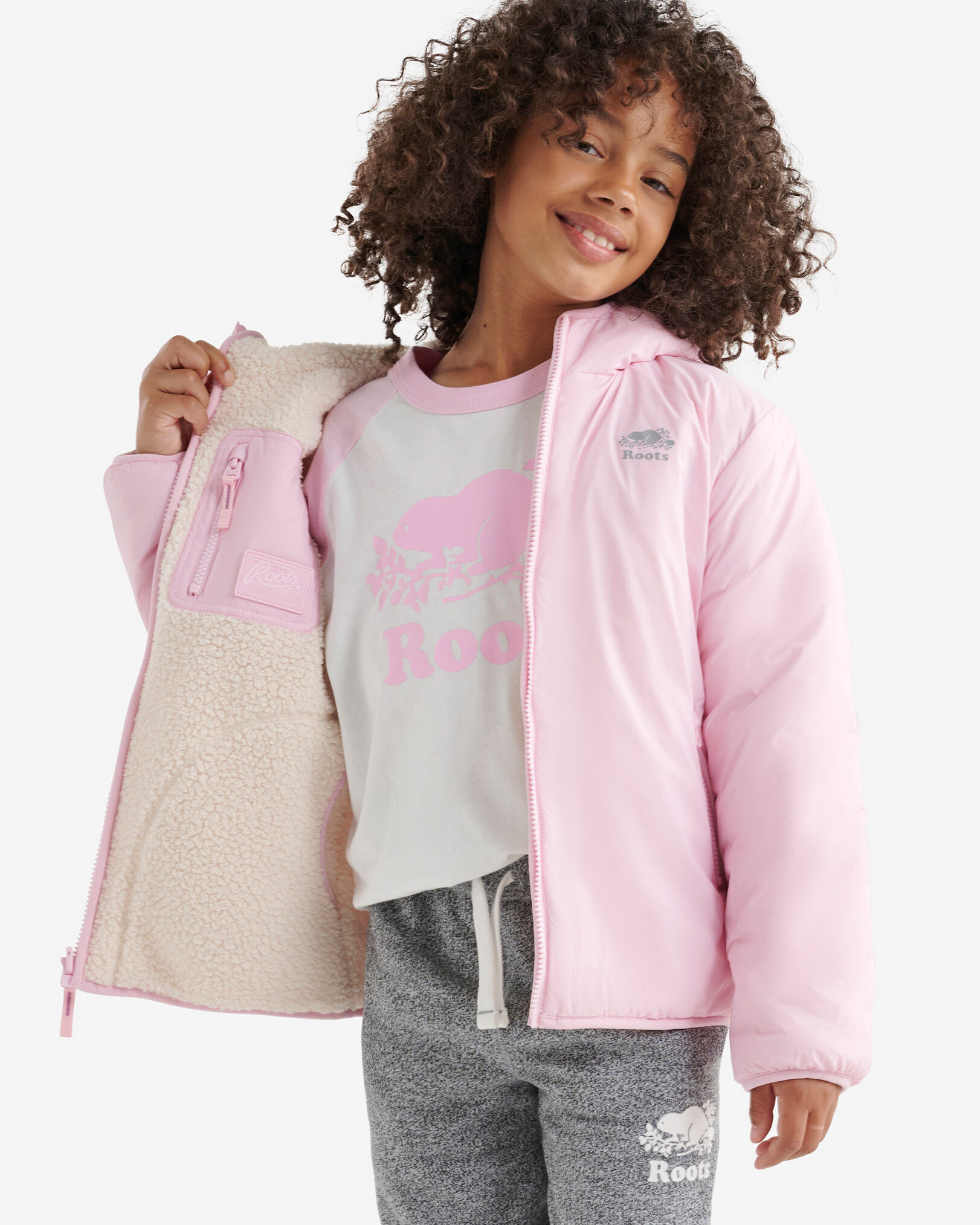 Kids Reversible Shearling Fleece Jacket