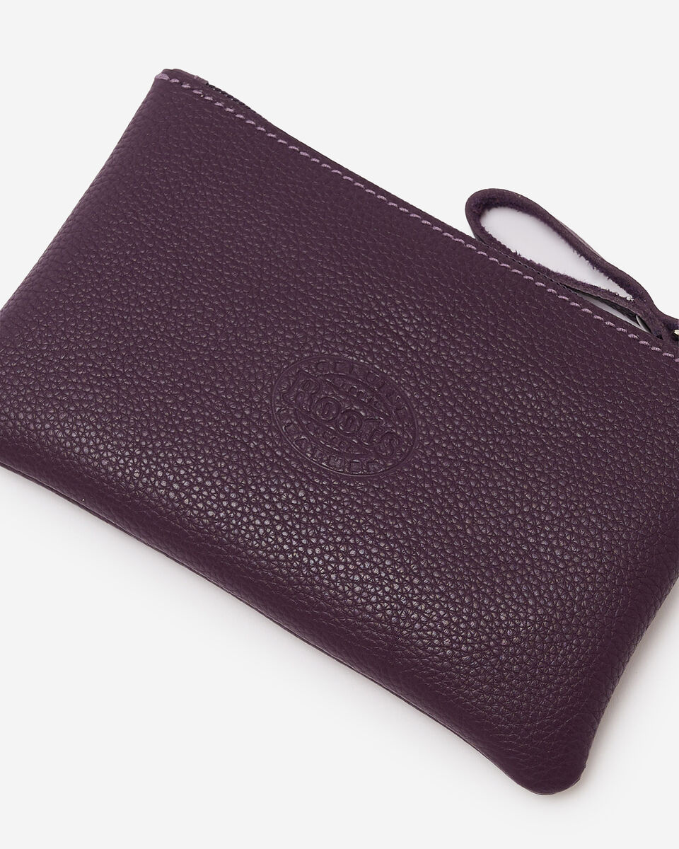 Pochette moyenne à glissière en cuir Cervino