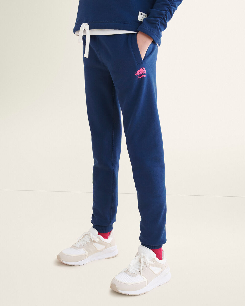Pantalon ajusté en molleton douillet Amour pour fille 