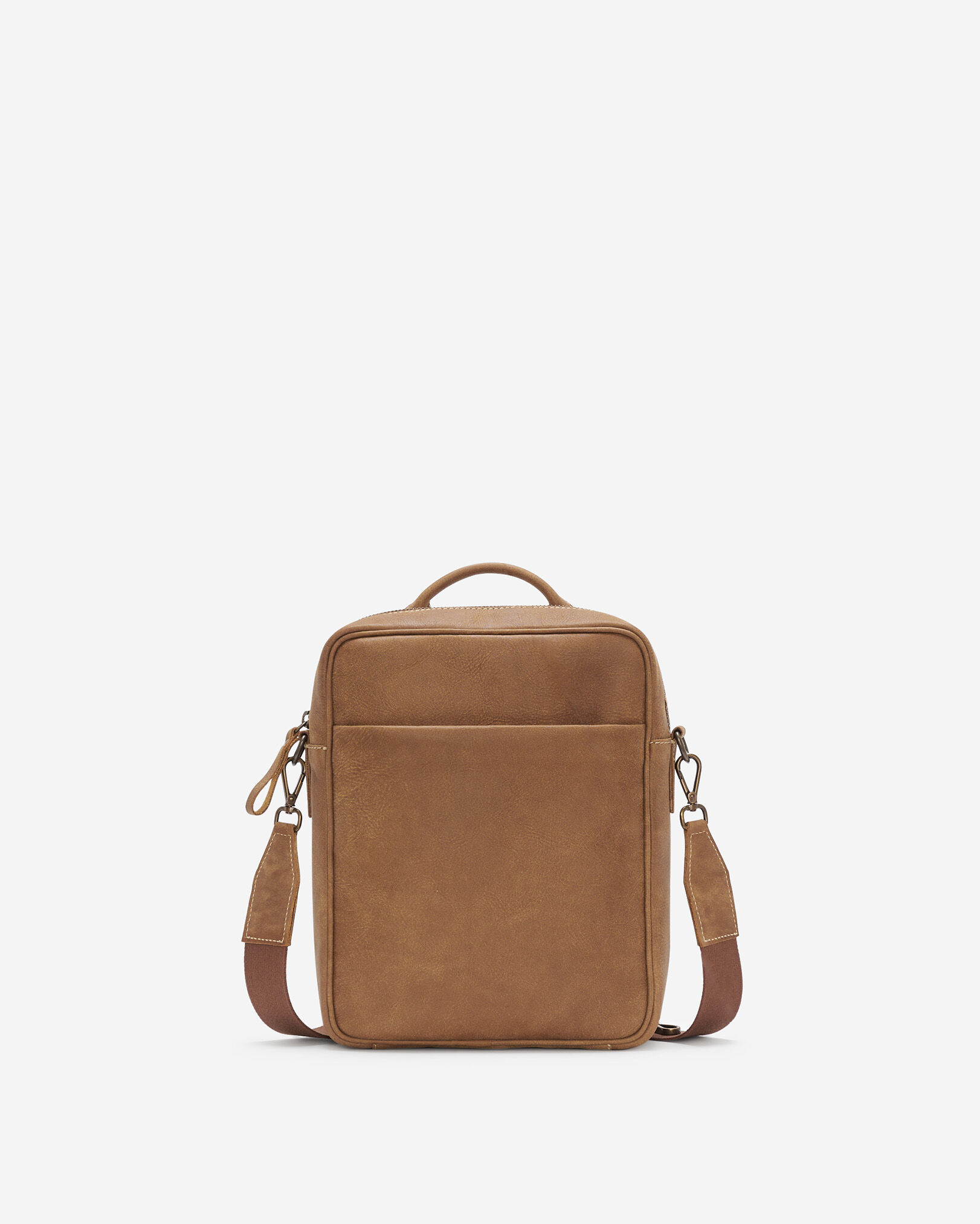 Brown top book bag