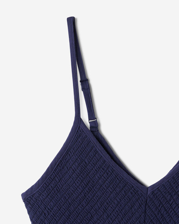 Robe nid-d&rsquo;abeilles en gaze de coton Isla