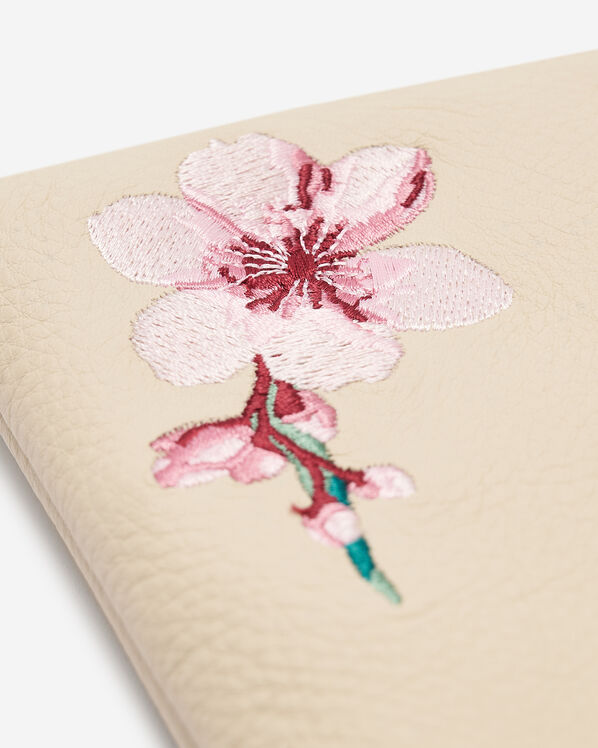 Petite pochette florale en cuir Cloud