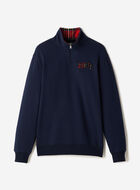 Plaid Applique Quarter Zip
