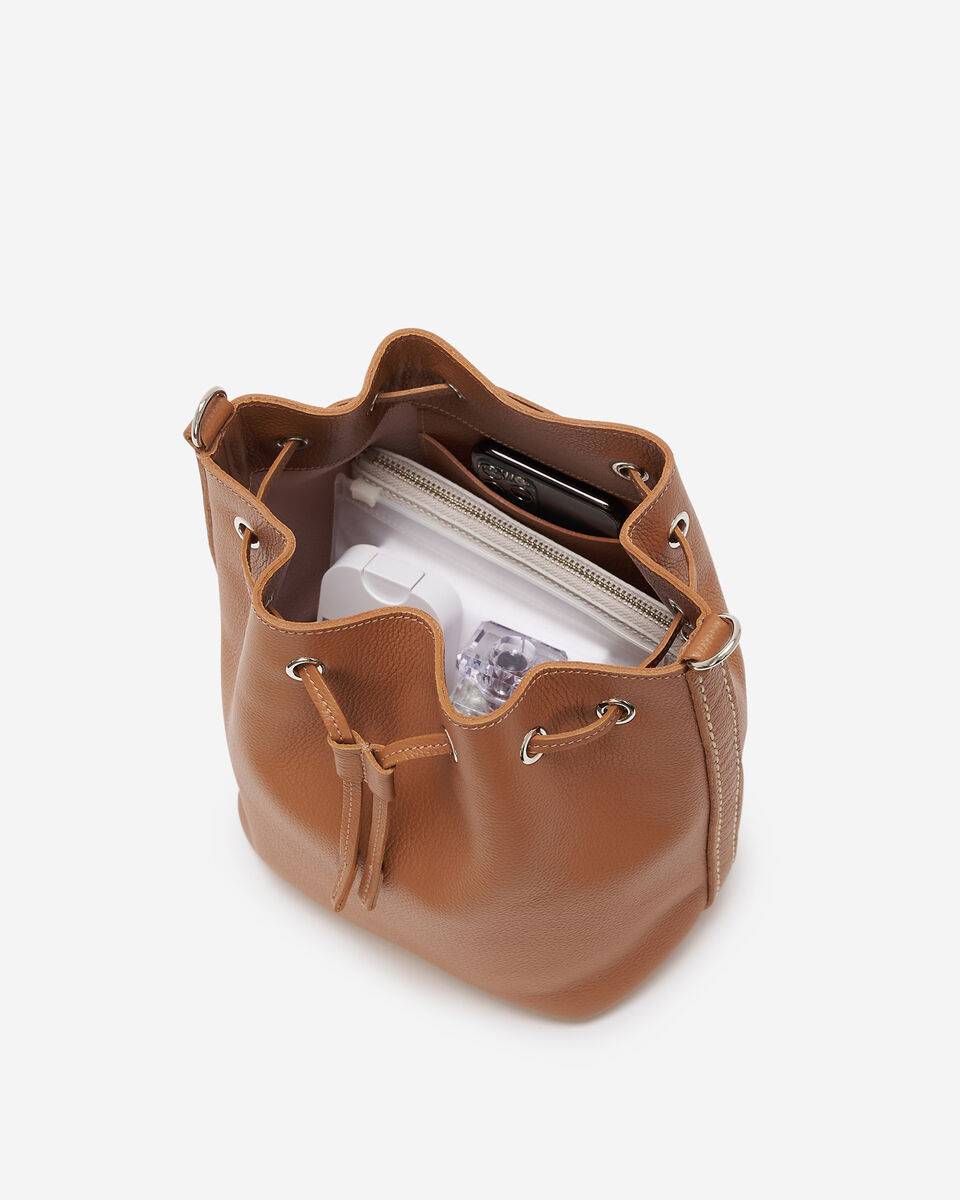 Sac seau en cuir Cervino
