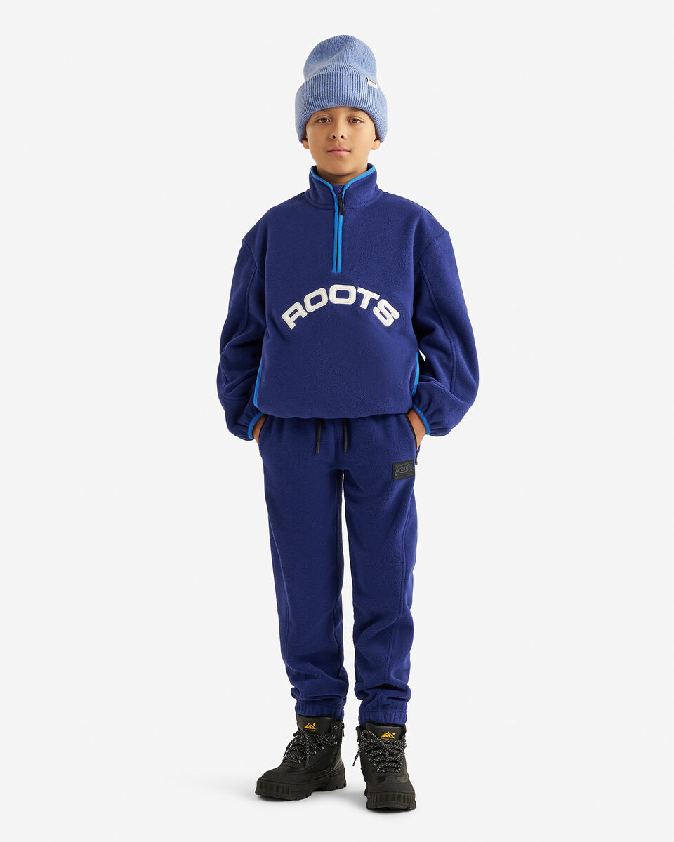 Chandail sport à col à demi-glissière en micromolleton pour enfants
