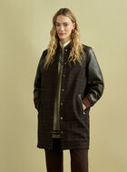 Moon Plaid A-Line Varsity Jacket