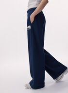 Pantalon &agrave; jambe large en molleton de coton bio Cooper