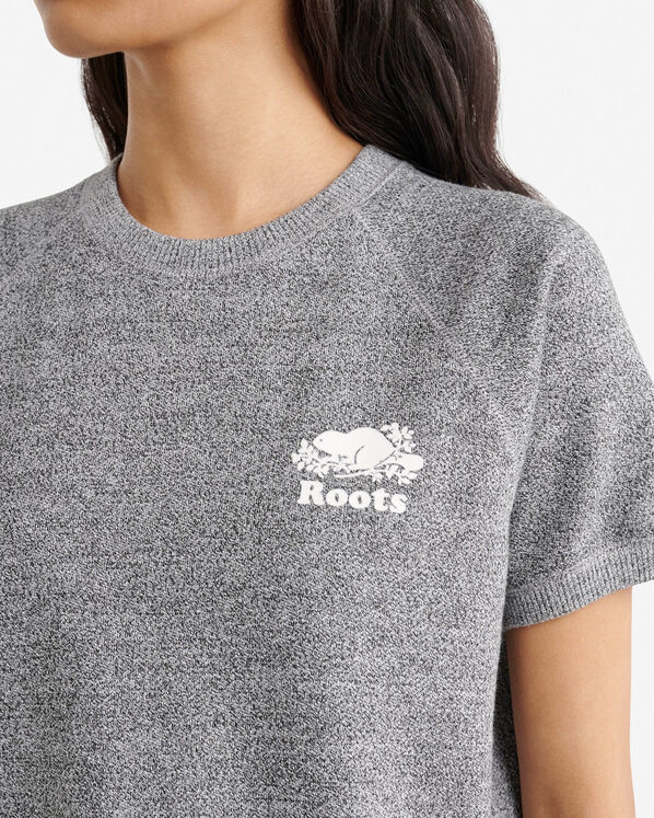 Chandail &agrave; manches courtes en jersey bouclette bio Cooper