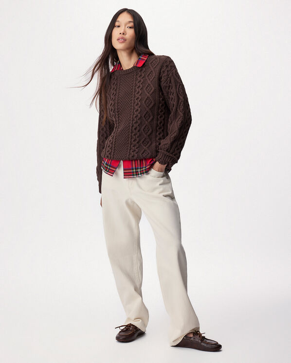 Cable Knit Crew Sweater