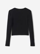 Womens Holiday Fitted Long Sleeve Top
