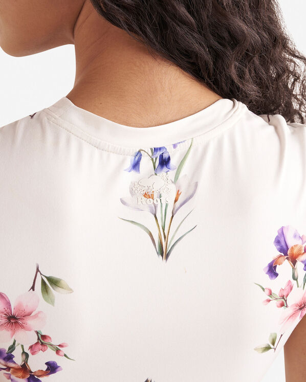 Renew Knit Floral Crop T-Shirt