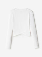 T-shirt sport &agrave; ourlet tulipe ajust&eacute; pour filles