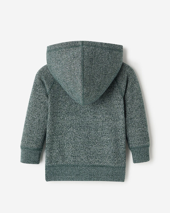 Chandail original &agrave; capuchon et glissi&egrave;re en jersey bouclette de coton bio pour b&eacute;b&eacute;s