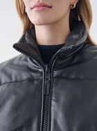 Cropped Leather Puffer Vegetal