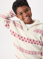 Kids Cabin Striped Quarter Zip Sweater