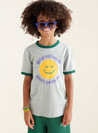 T-shirt à bordures contrastantes Beaver Canoe pour enfants