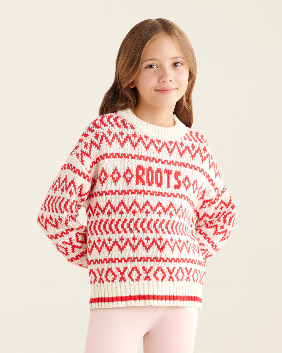 Kids Roots Fair Isle Sweater