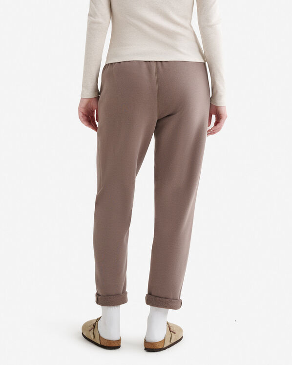 Pantalon en molleton &agrave; ourlet simple en coton bio