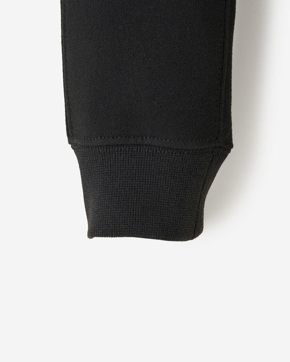 Pantalon ajusté à cheville côtelée en molleton de coton bio pour toutes-petites