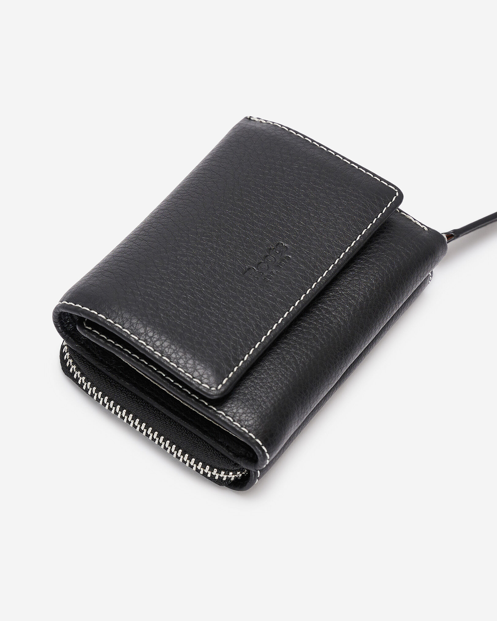Black trifold wallet womens outlet