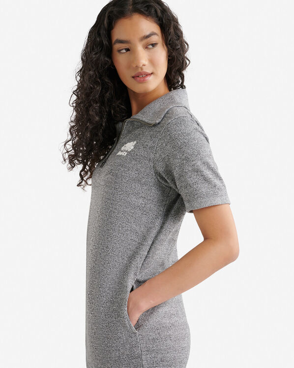 Robe &agrave; manches courtes et demi-glissi&egrave;re en jersey bouclette Cooper