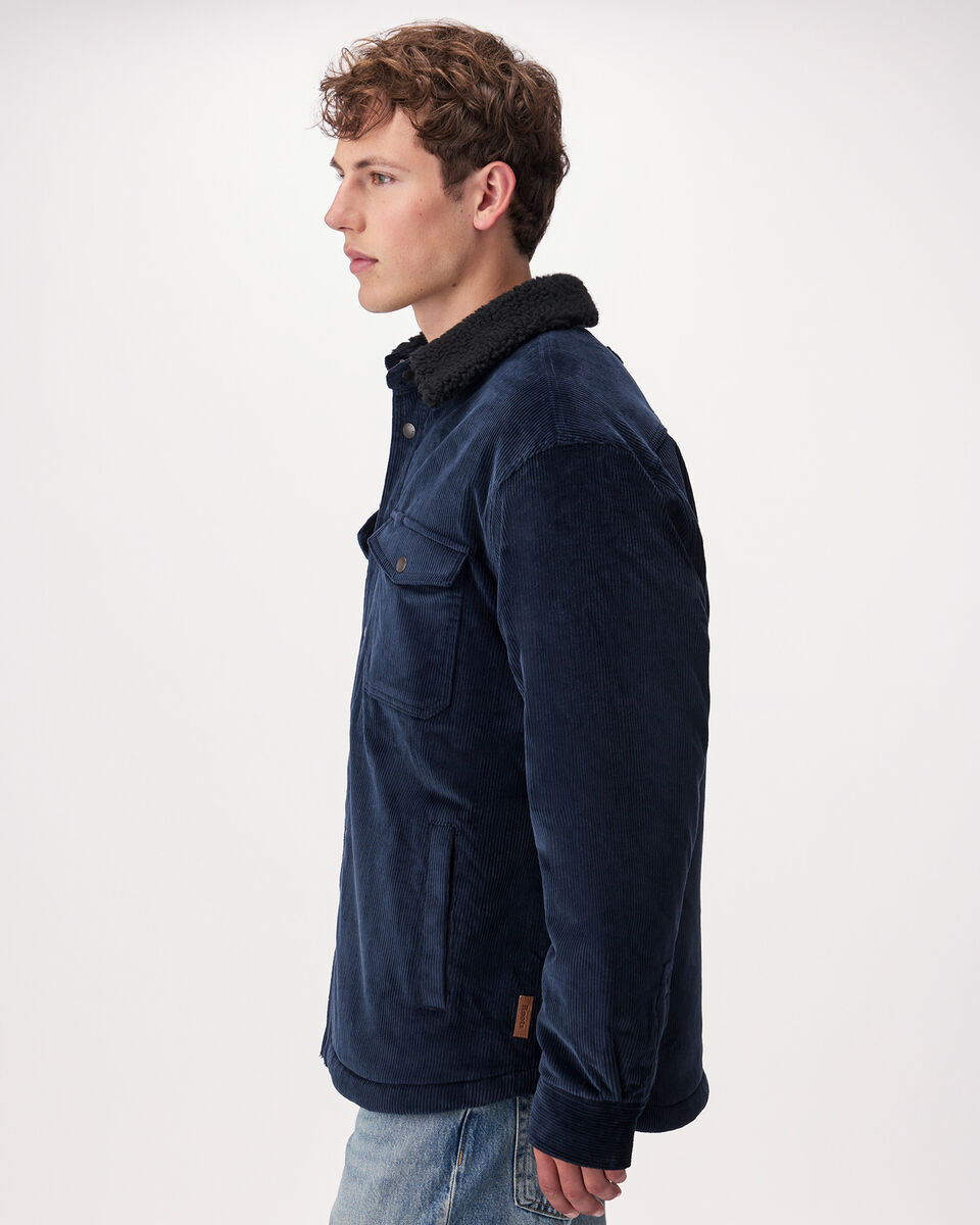 Manteau en velours c&ocirc;tel&eacute; et mouton molletonn&eacute;